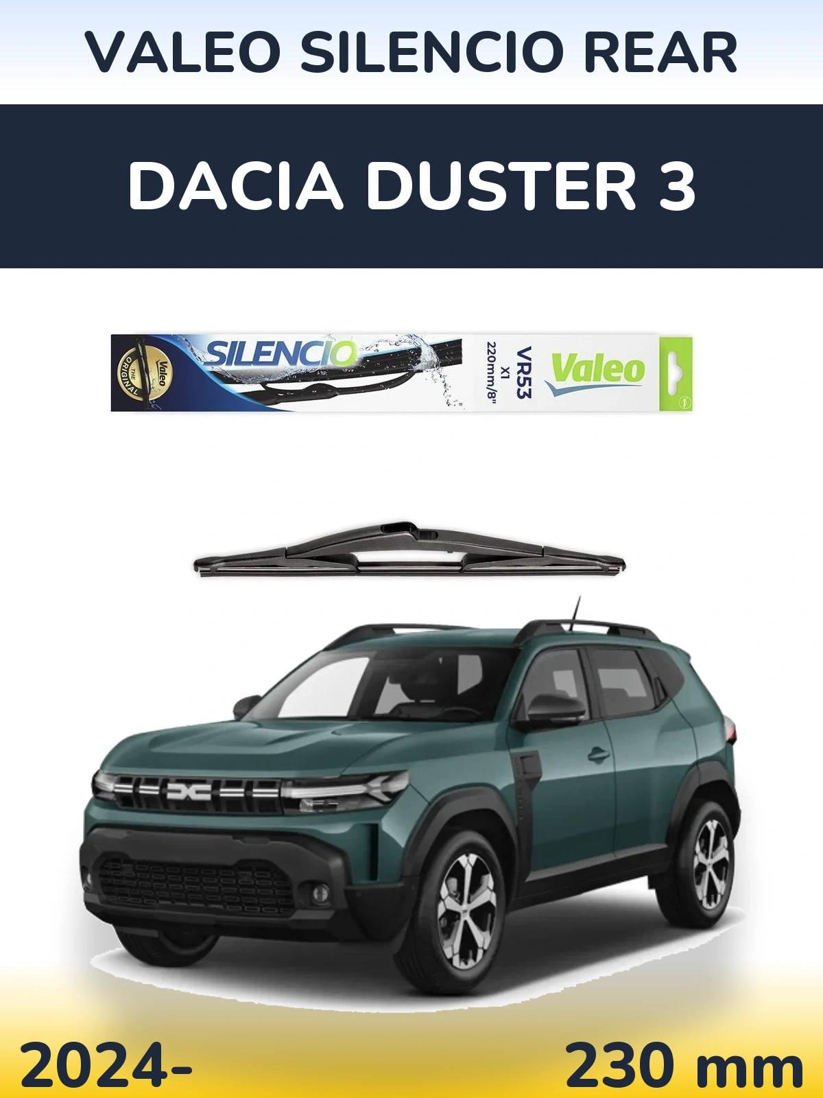 Задня щітка Valeo Silencio Rear 230 мм для Dacia Duster 3 2024-2026