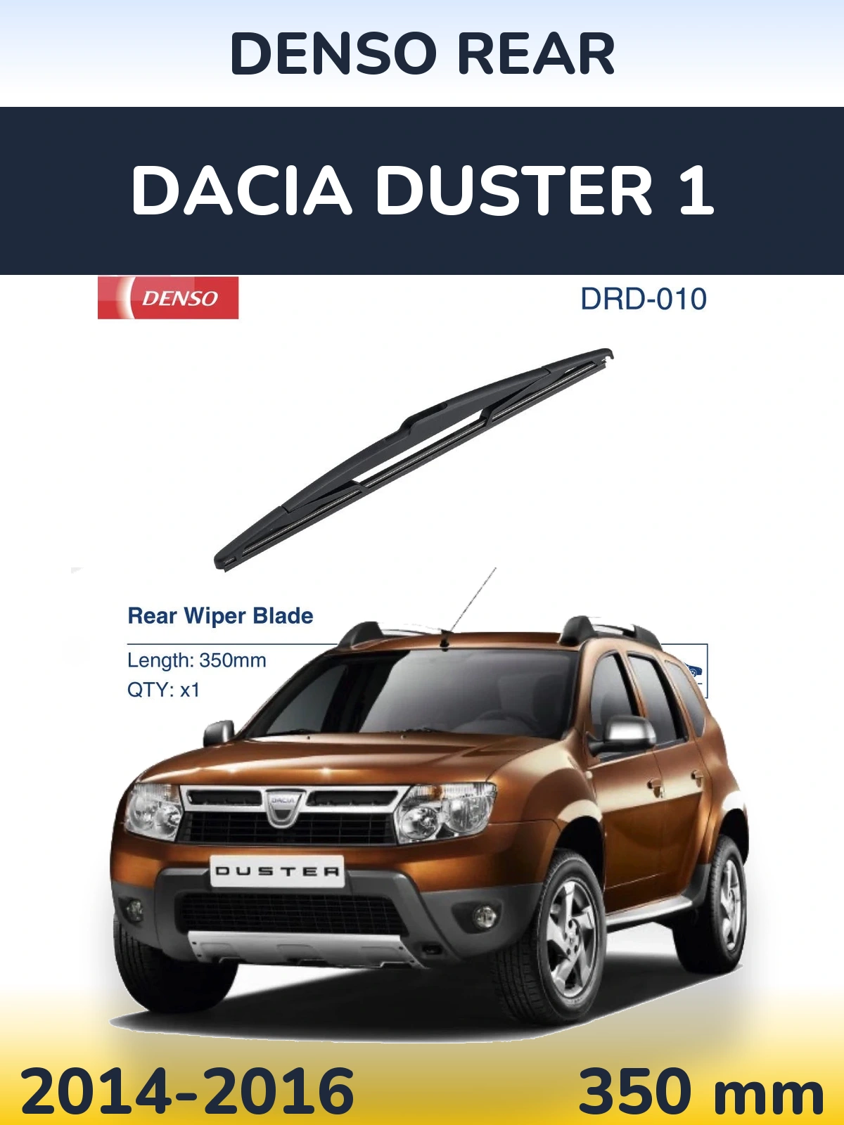 Rear wiper blade Denso Rear 350 mm for Dacia Duster 1 2014-2016