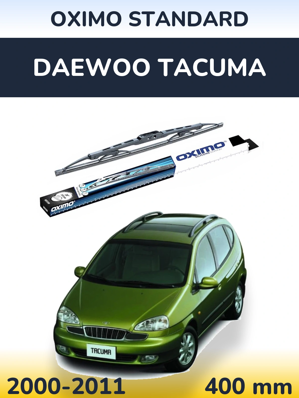 Rear wiper blade Oximo Standard 400 mm for Daewoo Tacuma 2000-2011