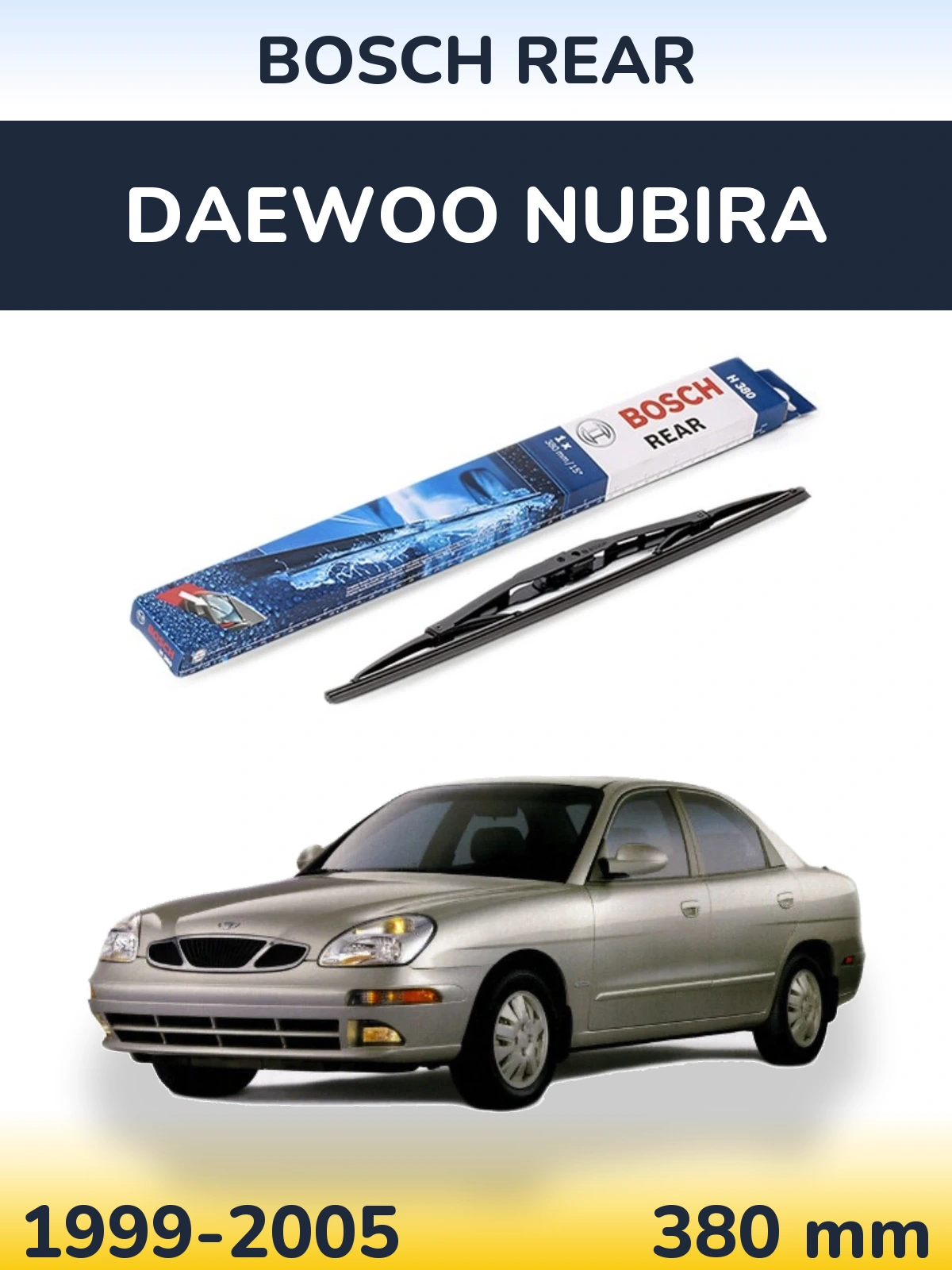 Задня щітка BOSCH Rear 380 мм для Daewoo Nubira 1999-2005