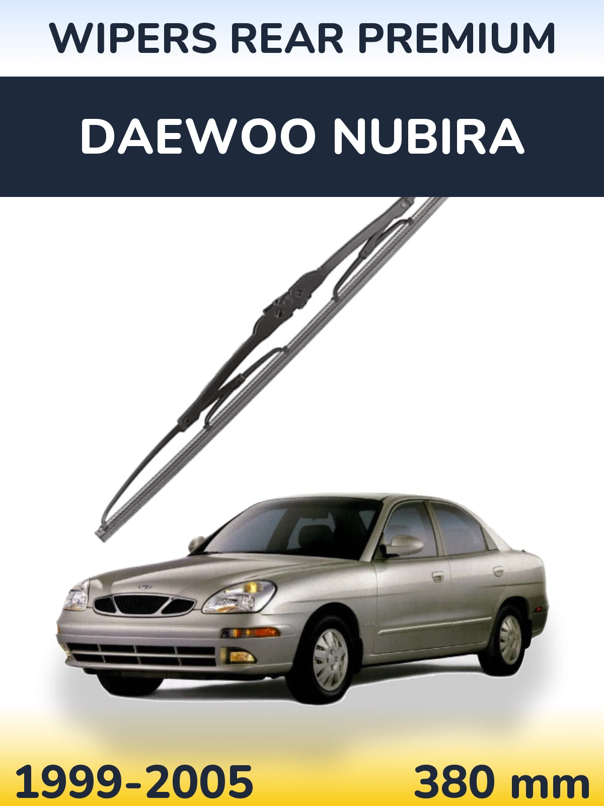 Rear wiper blade WIPERS REAR PREMIUM 380 mm for Daewoo Nubira 1999-2005