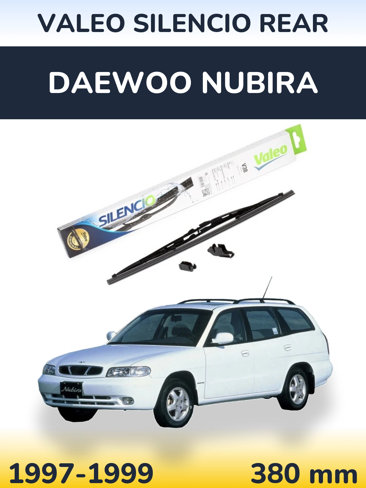 Задний дворник Valeo Silencio Rear 380 мм для Daewoo Nubira 1997-1999