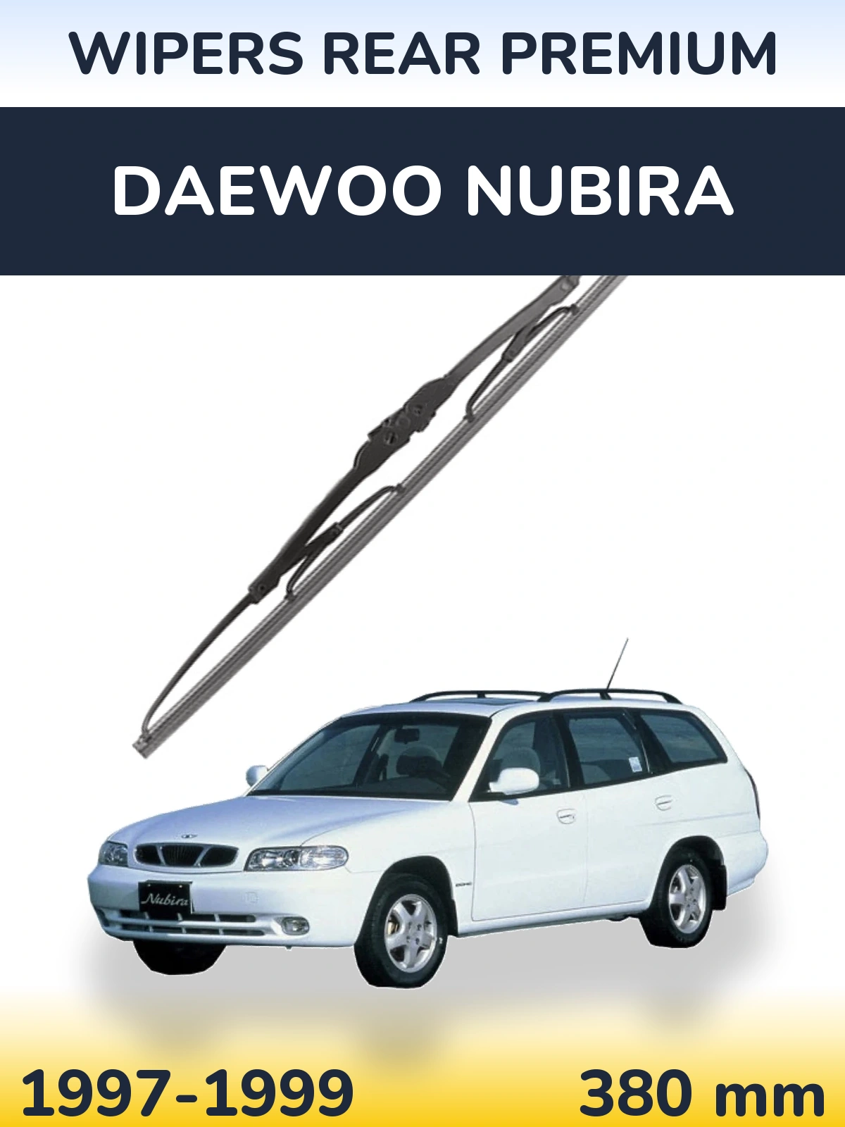 Rear wiper blade WIPERS REAR PREMIUM 380 mm for Daewoo Nubira 1997-1999