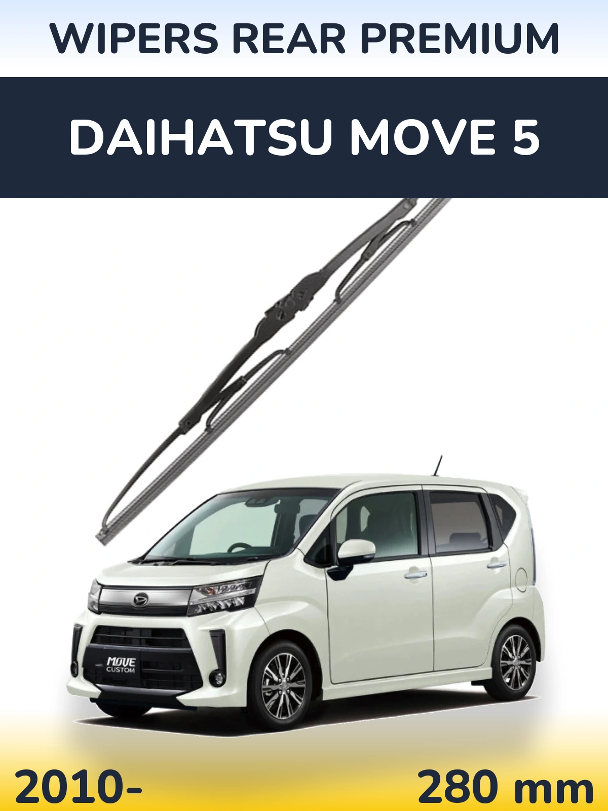 Rear wiper blade WIPERS REAR PREMIUM 280 mm for Daihatsu Move 5 2010-2026