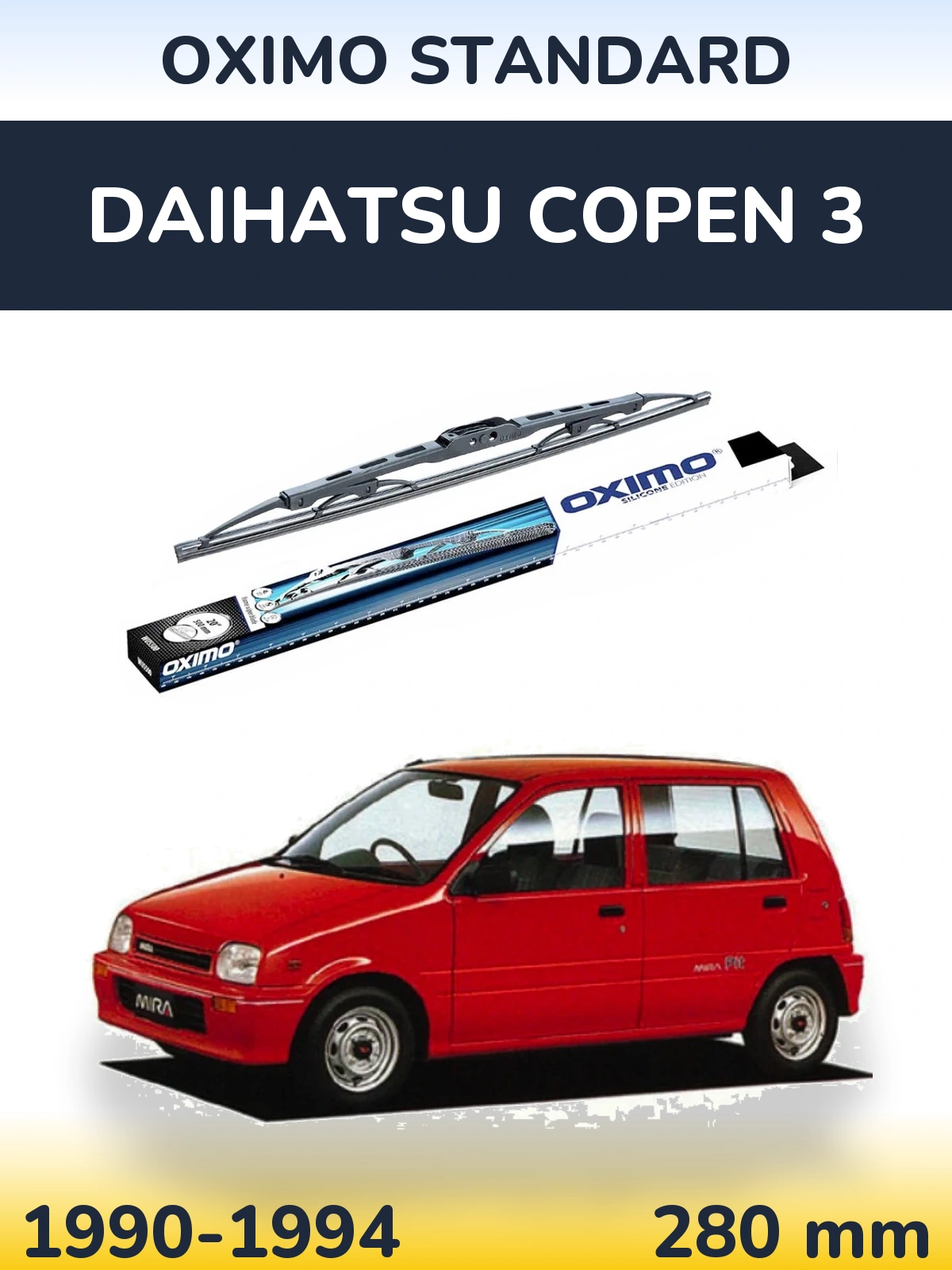 Rear wiper blade Oximo Standard 275 mm for Daihatsu Copen 3 1990-1994