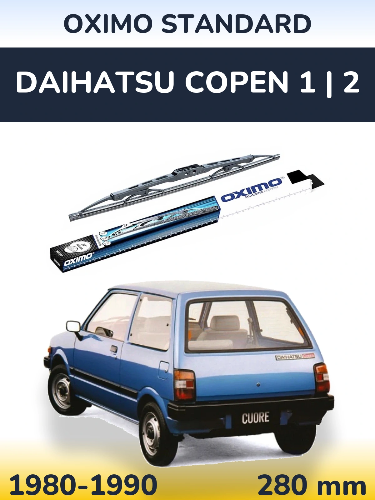 Задня щітка Oximo Standard 275 мм для Daihatsu Copen 1 | 2 1980-1990