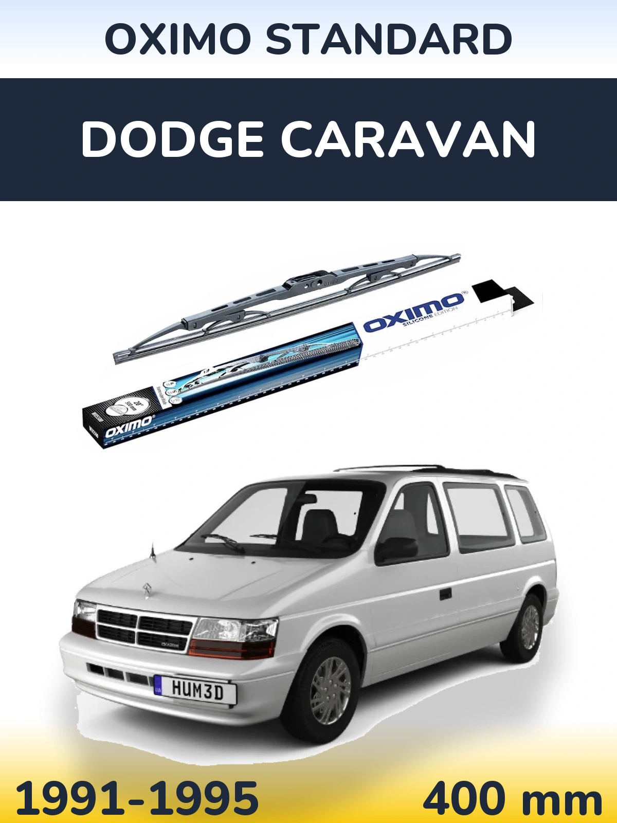 Задний дворник Oximo Standard 400 мм для Dodge Caravan 1991-1995