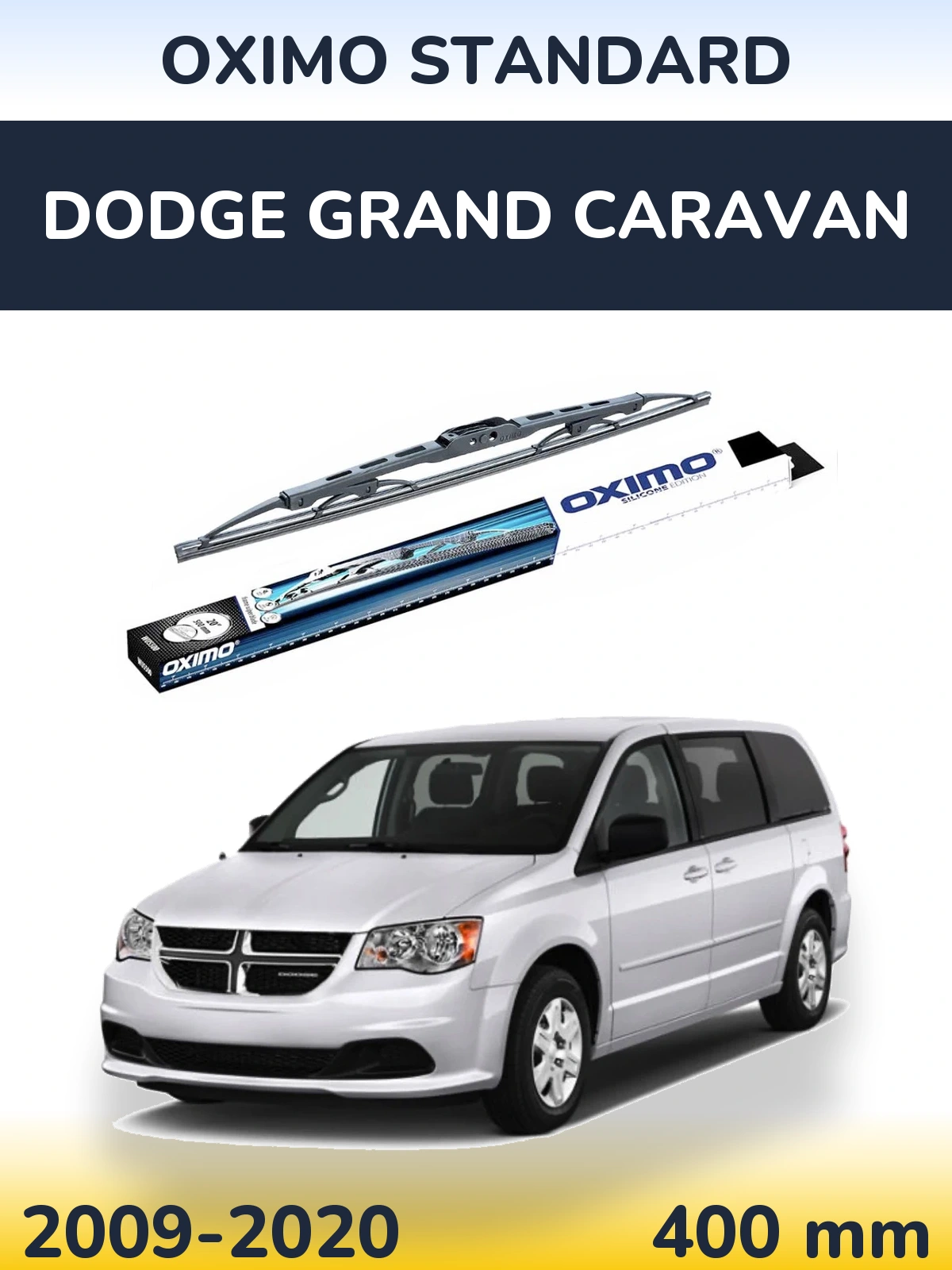 Rear wiper blade Oximo Standard 400 mm for Dodge Grand Caravan 2009-2020