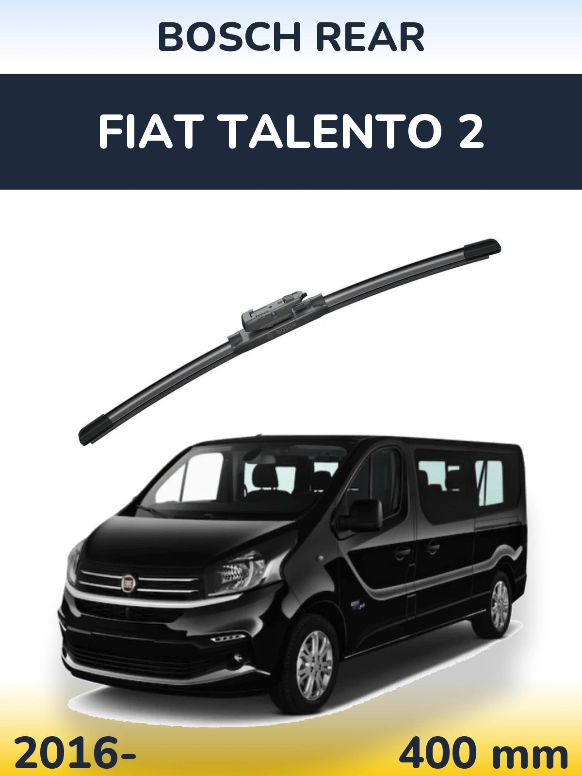 Rear wiper blade BOSCH Rear 400 mm for Fiat Talento 2 2016-2026