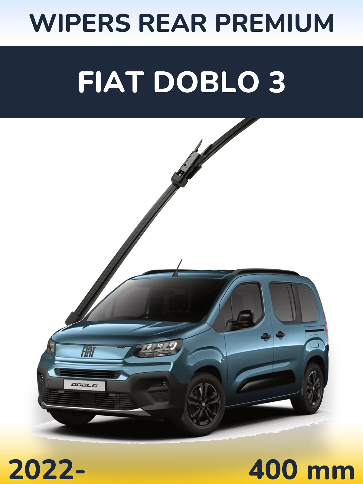 Rear wiper blade WIPERS REAR PREMIUM 400 mm for Fiat Doblo 3 2022-2026