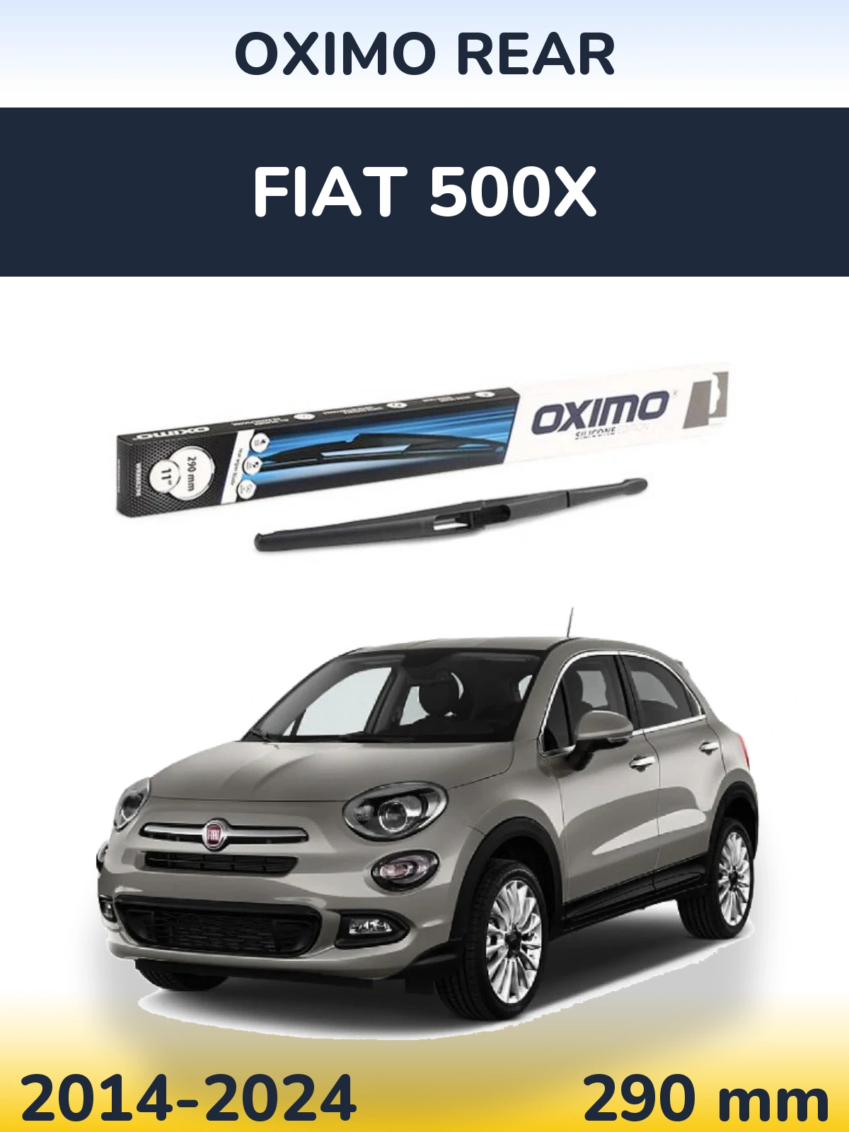 Rear wiper blade Oximo Rear 290 mm for Fiat 500X 2014-2024