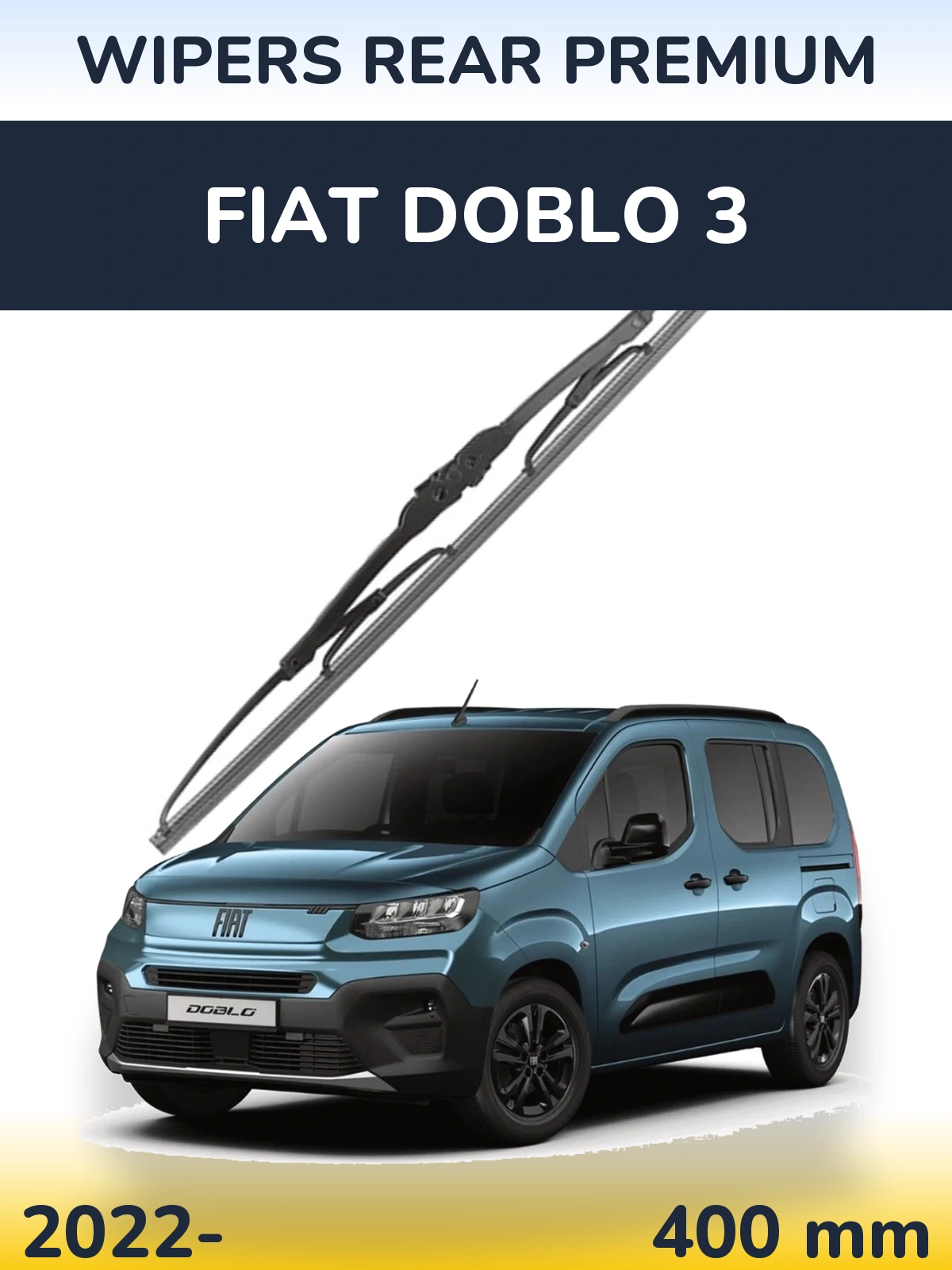 Задний дворник WIPERS REAR PREMIUM 400 мм для Fiat Doblo 3 2022-2026