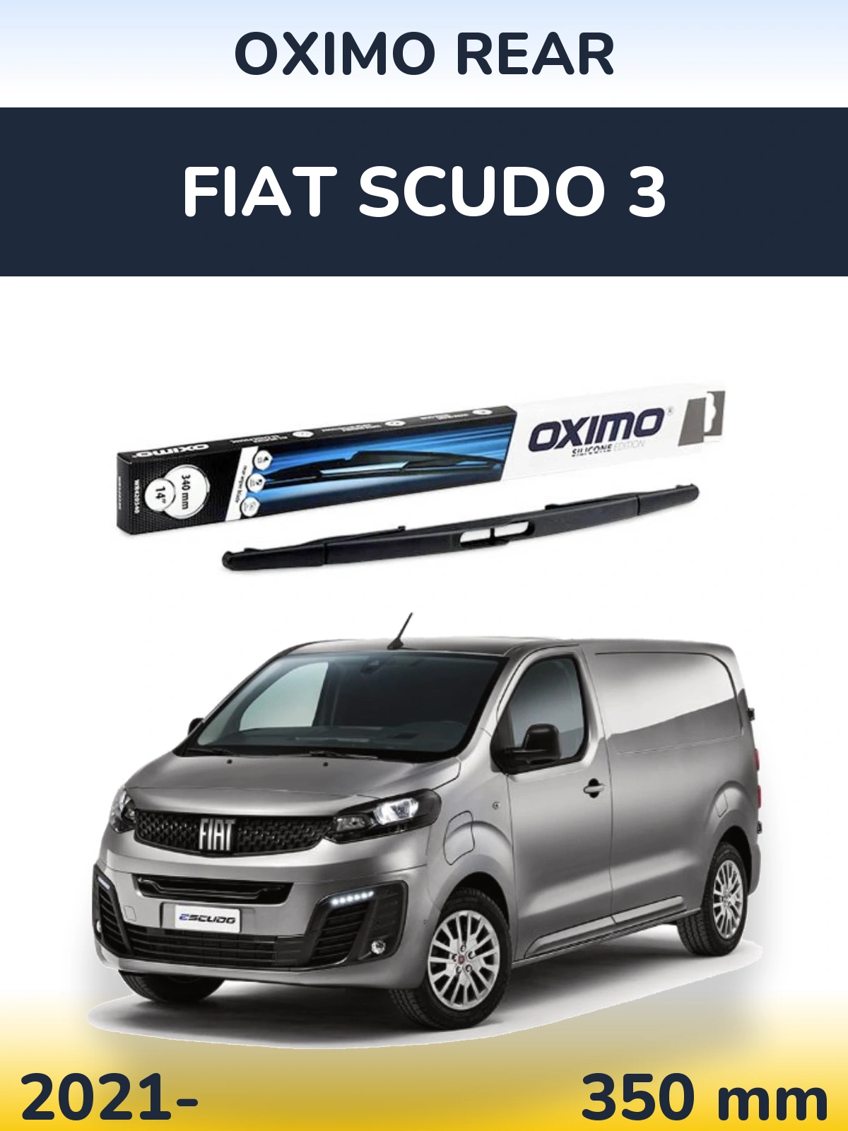 Rear wiper blade Oximo Rear 350 mm for Fiat Scudo 3 2021-2026