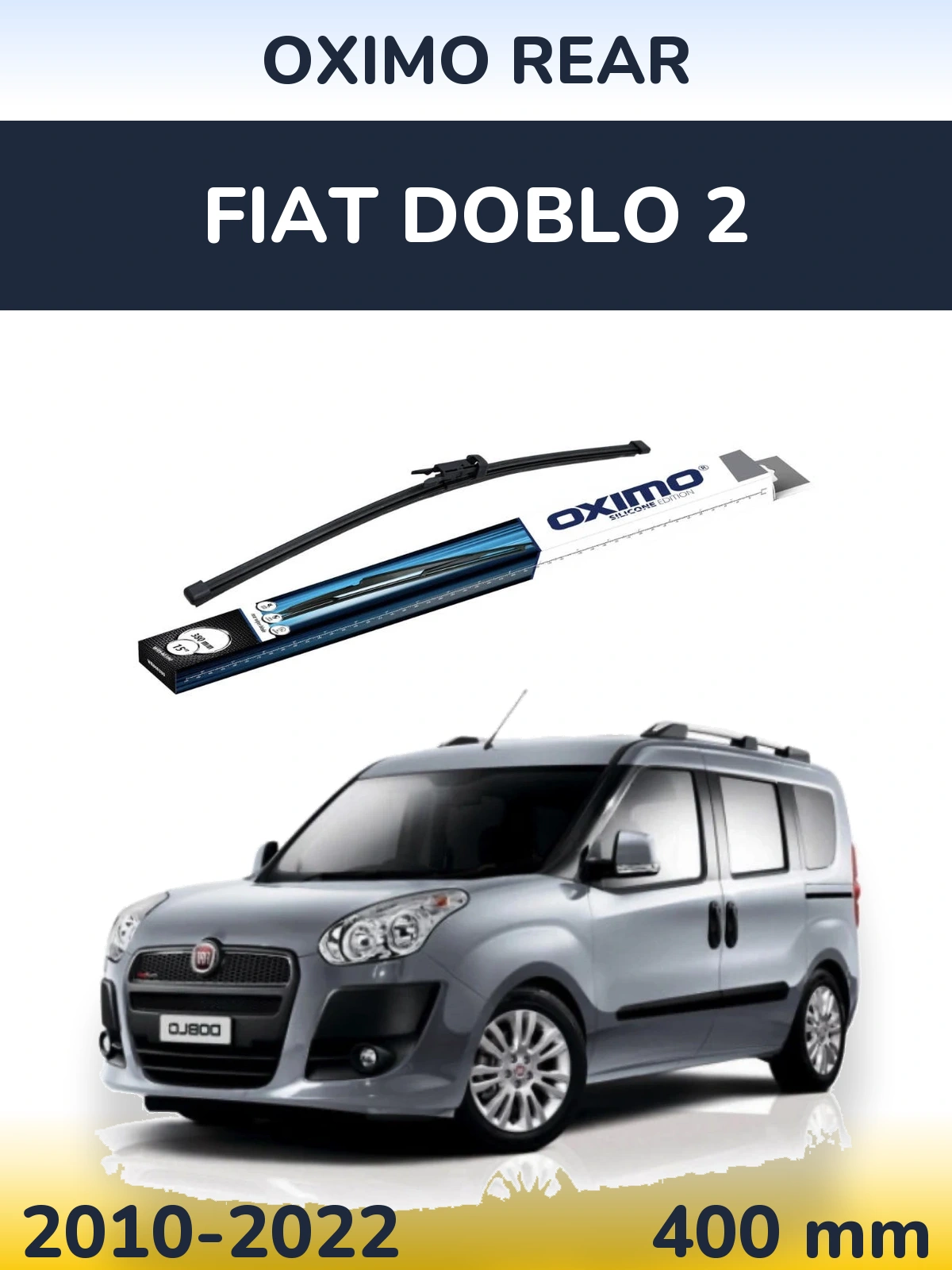 Rear wiper blade Oximo Rear 380 mm for Fiat Doblo 2 2010-2022