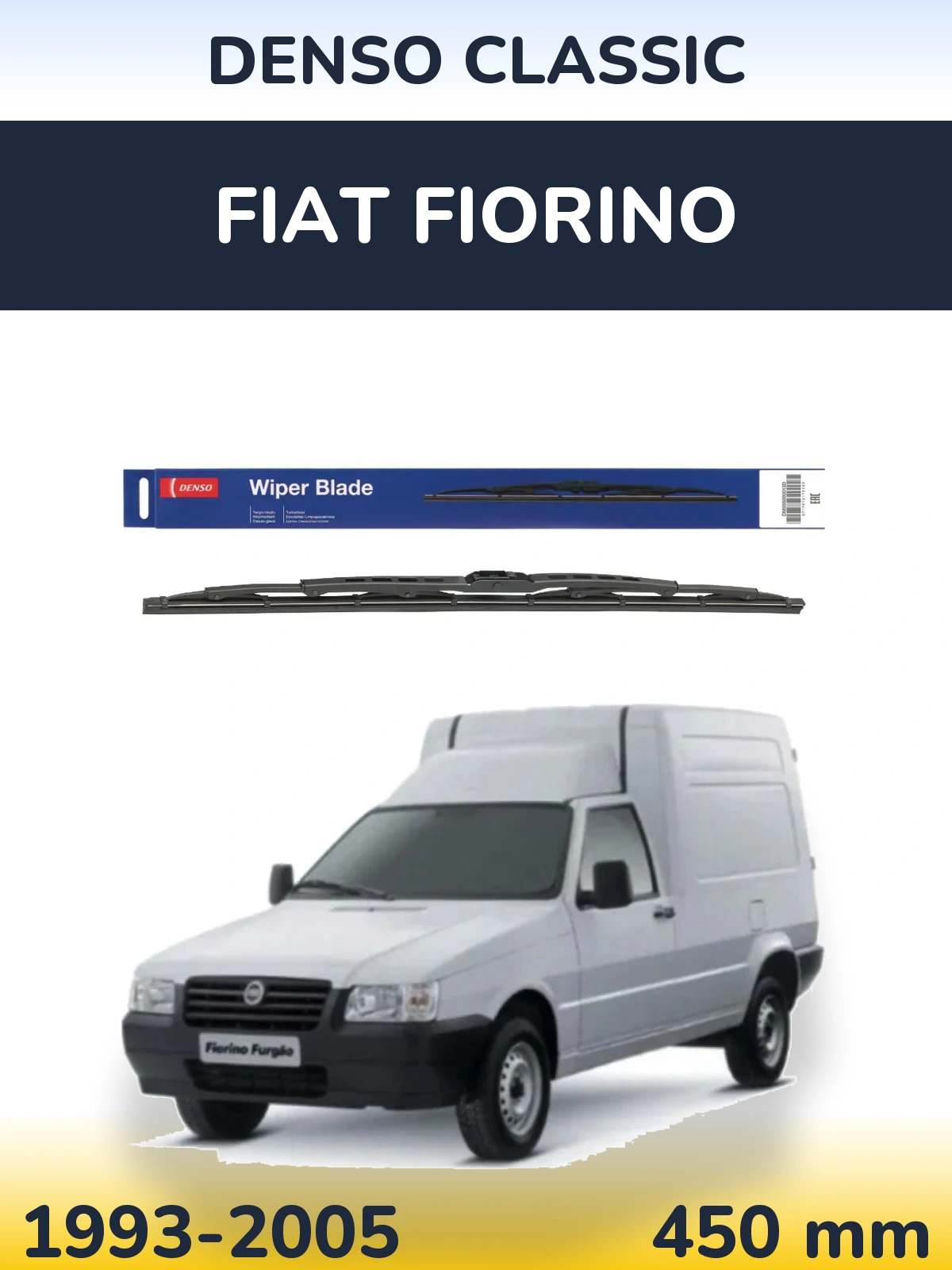 Front wiper blade Denso Classic 450 mm for Fiat Fiorino 1993-2005