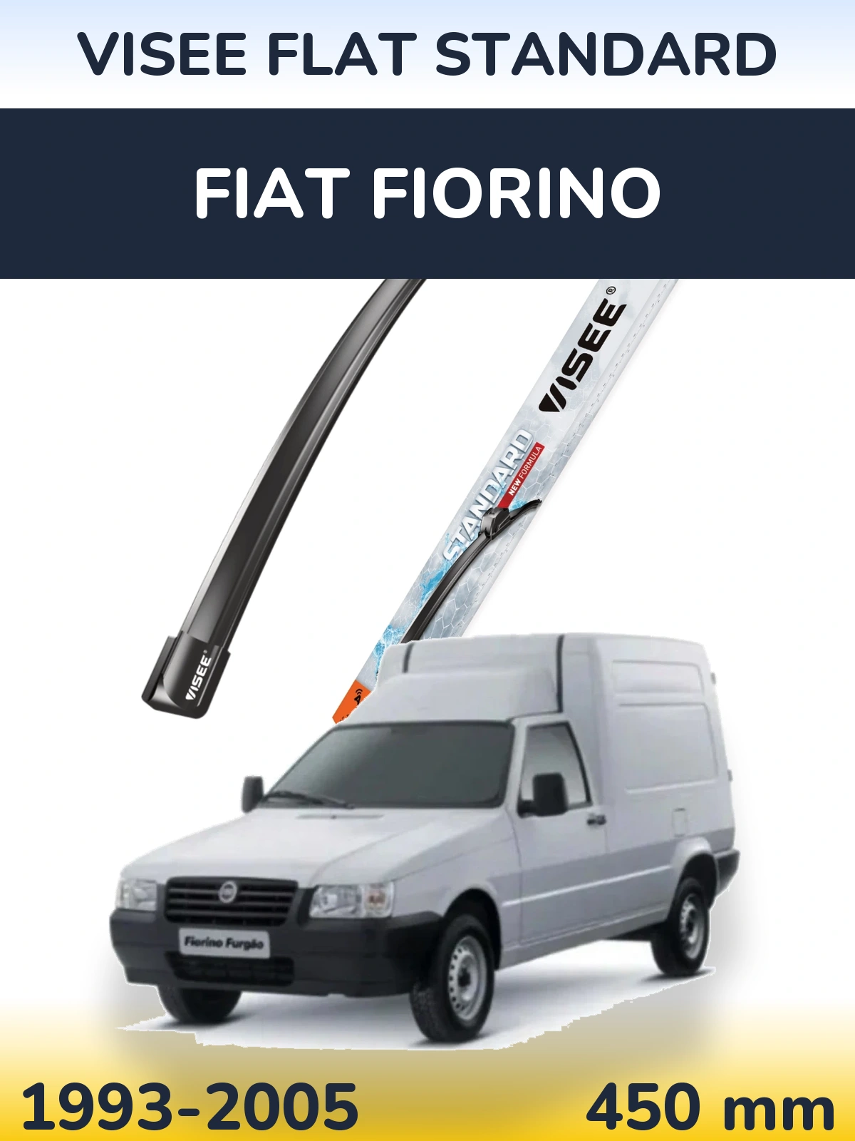 Передний дворник VISEE FLAT STANDARD 450 мм для Fiat Fiorino 1993-2005