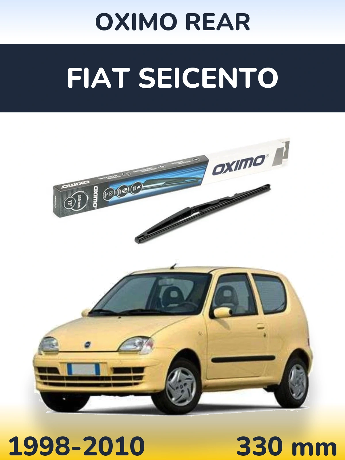 Rear wiper blade Oximo Rear 330 mm for Fiat Seicento 1998-2010