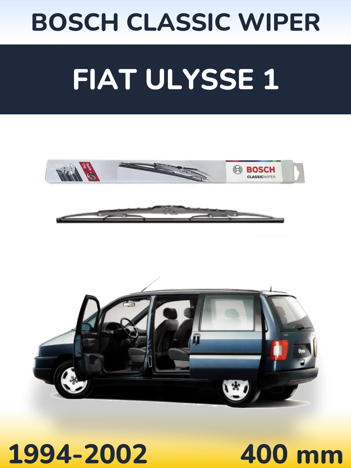 Задня щітка BOSCH Classic Wiper 400 мм для Fiat Ulysse 1 1994-2002