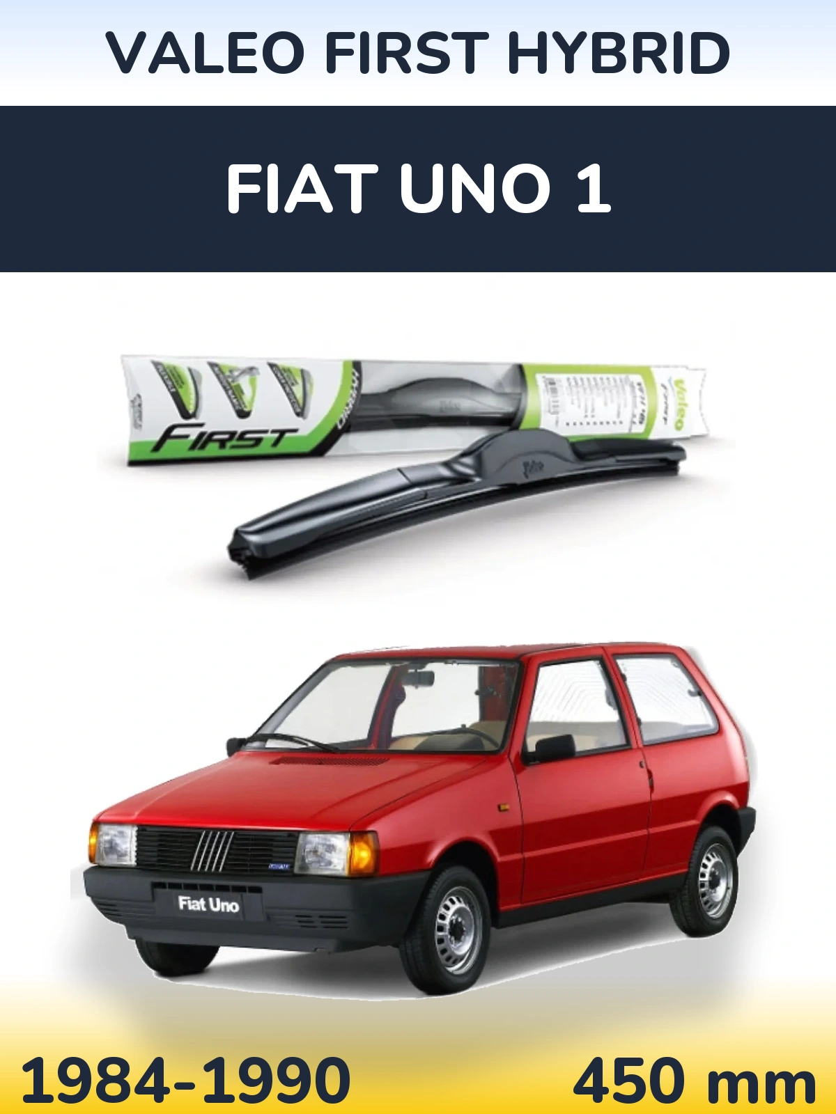 Передний дворник Valeo First Hybrid 450 мм для Fiat Uno 1 1984-1990