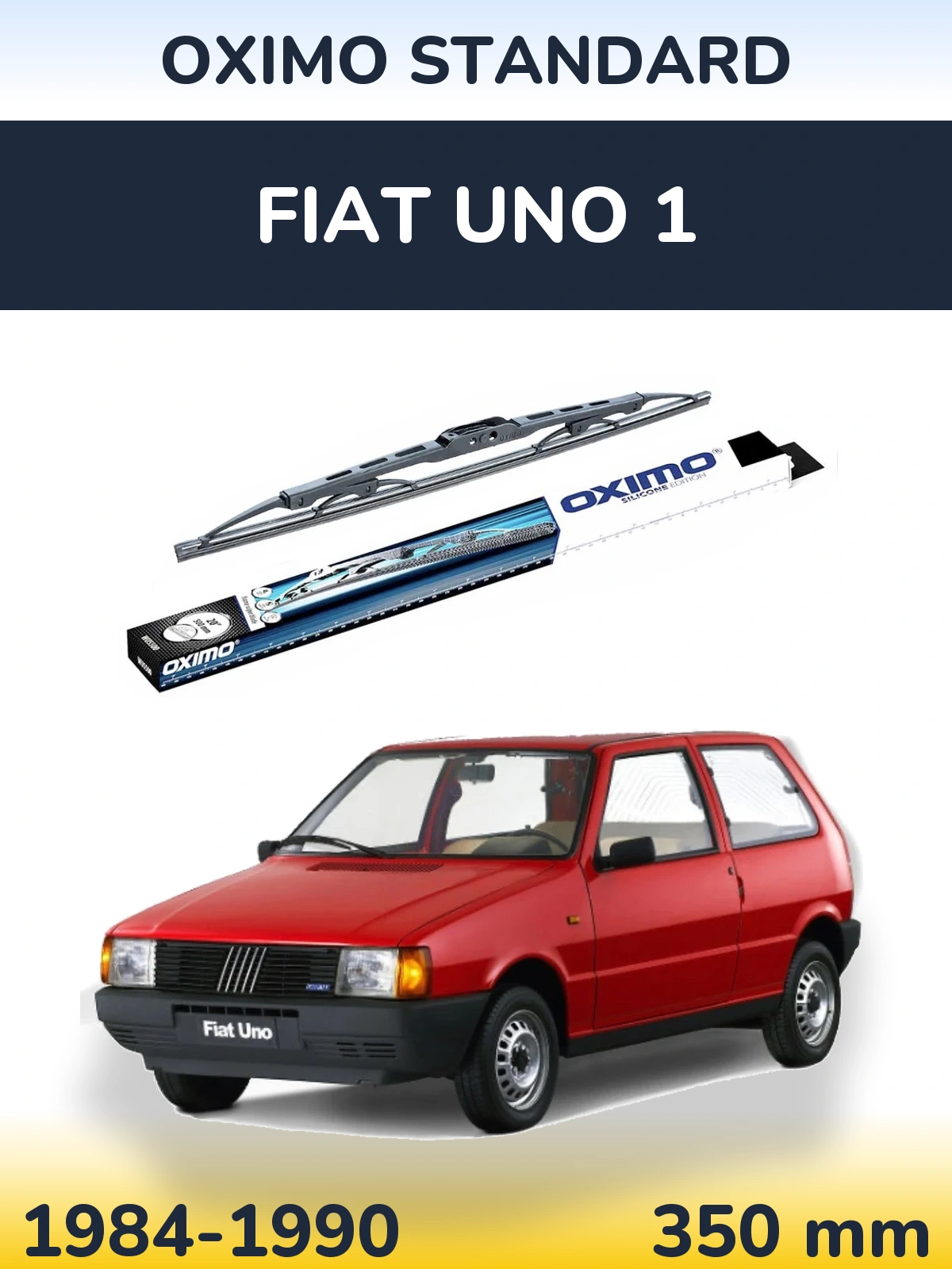 Rear wiper blade Oximo Standard 350 mm for Fiat Uno 1 1984-1990