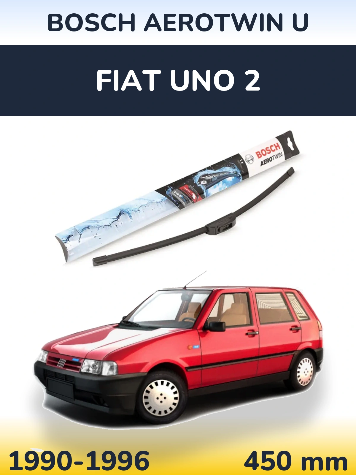 Передня щітка BOSCH AeroTwin U 450 мм для Fiat Uno 2 1990-1996