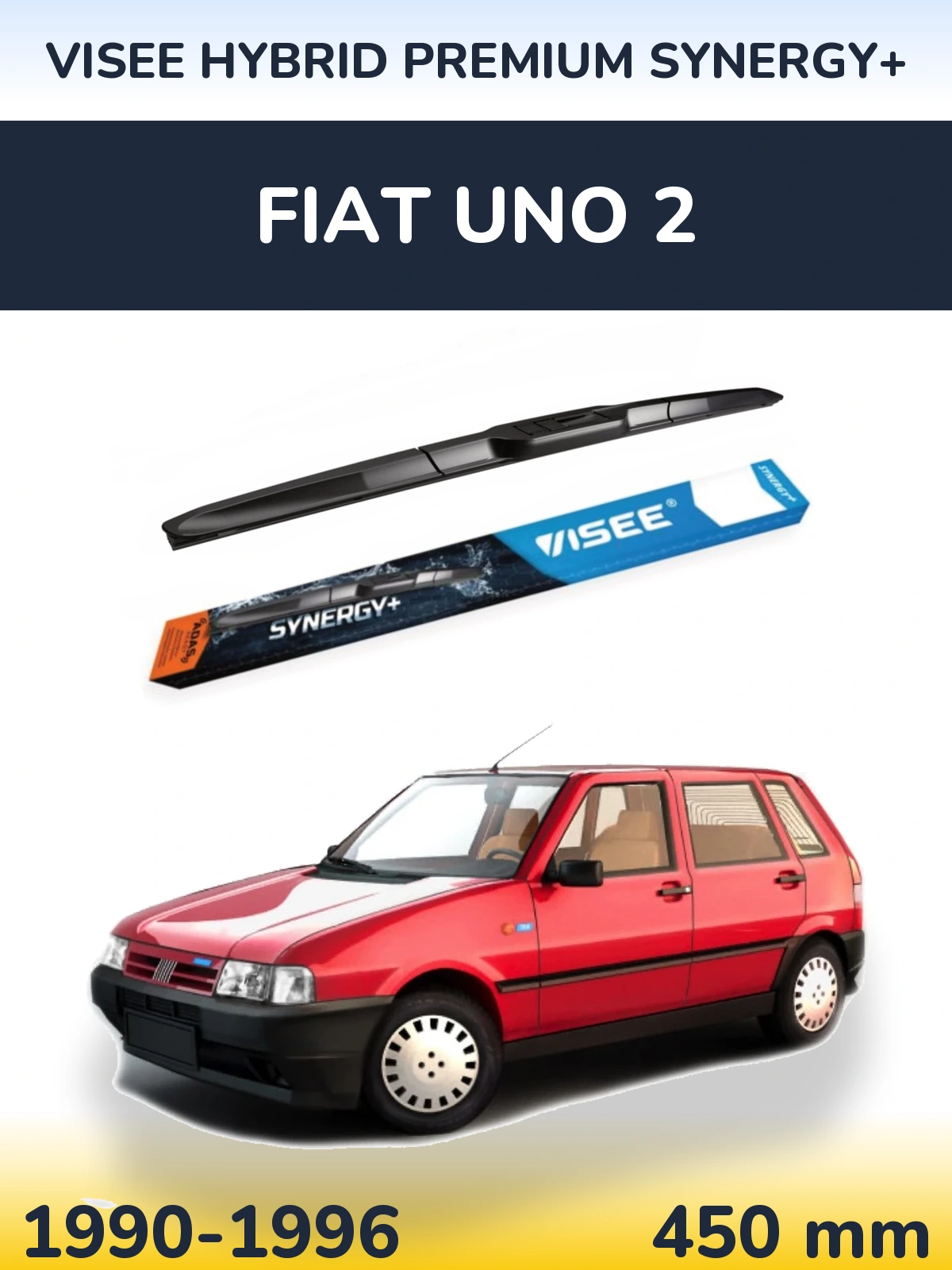 Передний дворник VISEE HYBRID PREMIUM SYNERGY+ 450 мм для Fiat Uno 2 1990-1996