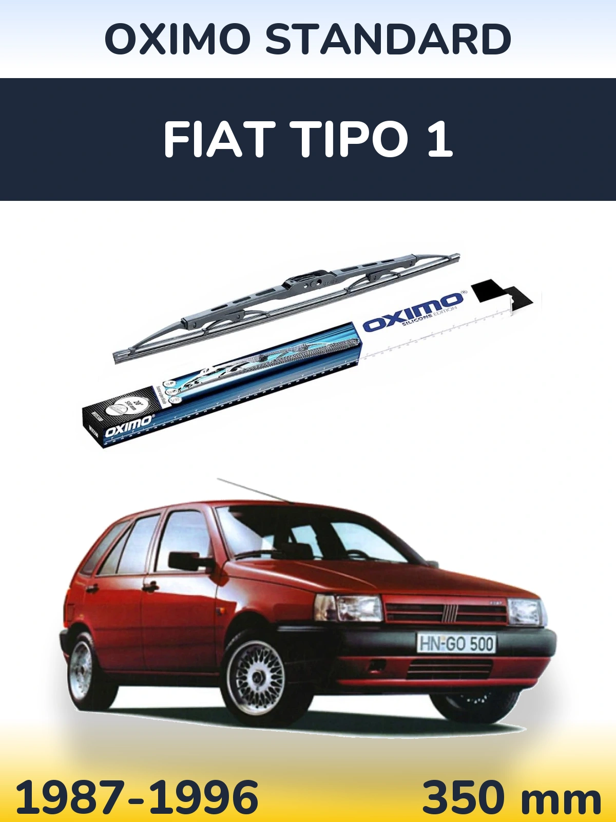 Rear wiper blade Oximo Standard 350 mm for Fiat Tipo 1 1987-1996