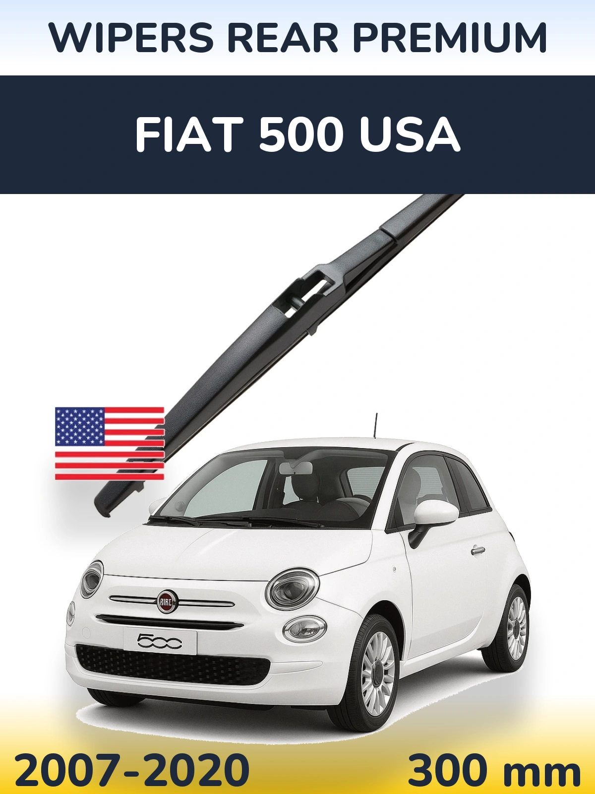 Rear wiper blade WIPERS REAR PREMIUM 300 mm for Fiat 500 USA 2007-2020