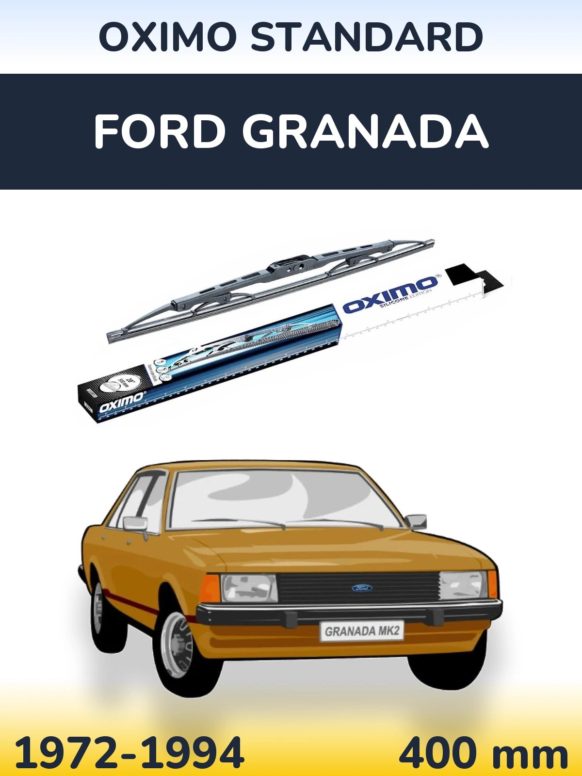 Задня щітка Oximo Standard 400 мм для Ford Granada 1972-1994