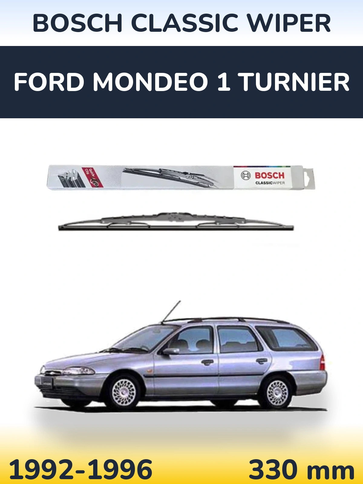 Задня щітка BOSCH Classic Wiper 340 мм для Ford Mondeo 1 Turnier 1992-1996