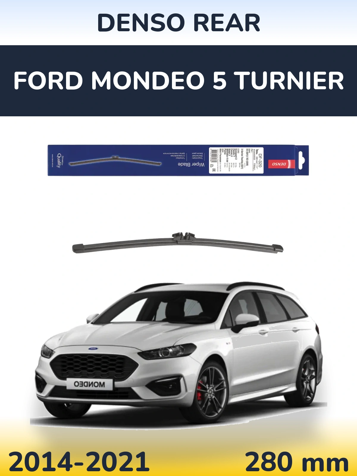 Rear wiper blade Denso Rear 280 mm for Ford Mondeo 5 Turnier 2014-2021