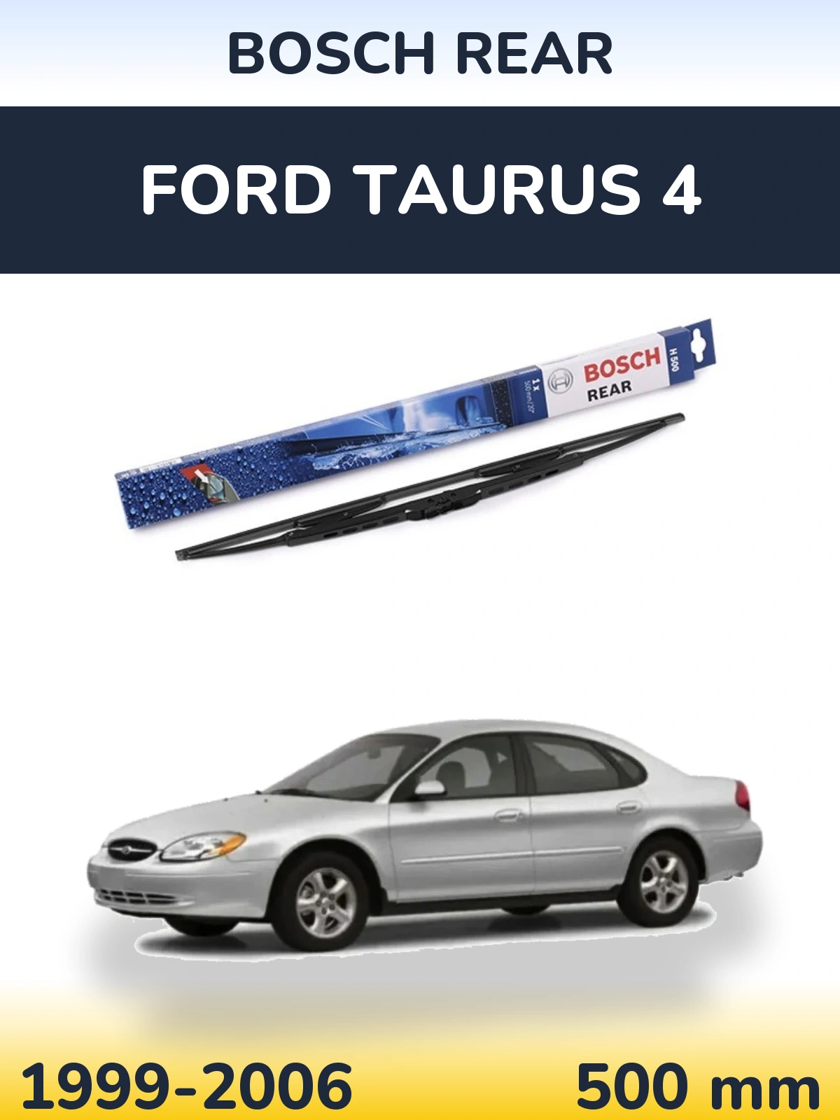 Rear wiper blade BOSCH Rear 500 mm for Ford Taurus 4 1999-2006