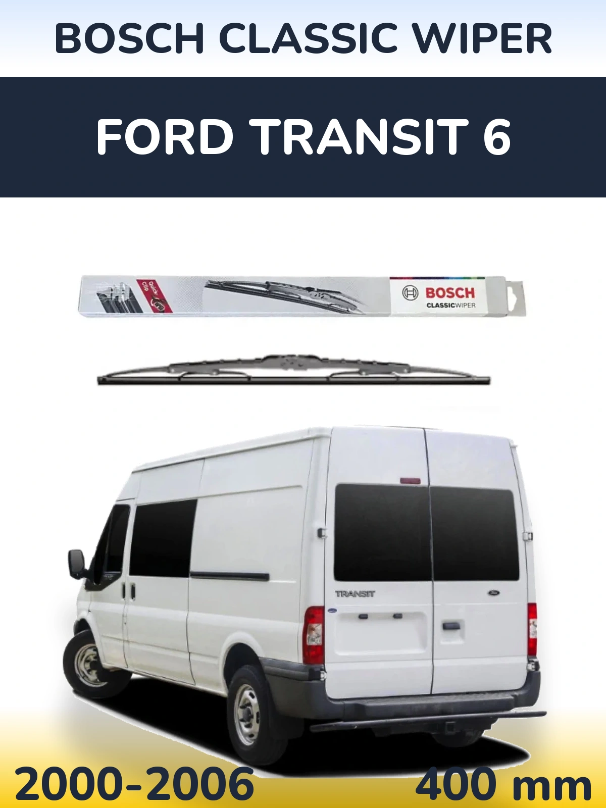 Задний дворник BOSCH Classic Wiper 400 мм для Ford Transit 6 2000-2006