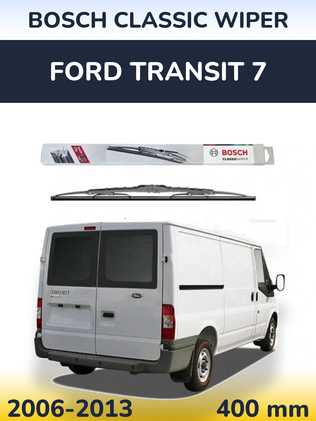 Задня щітка BOSCH Classic Wiper 400 мм для Ford Transit 7 2006-2013