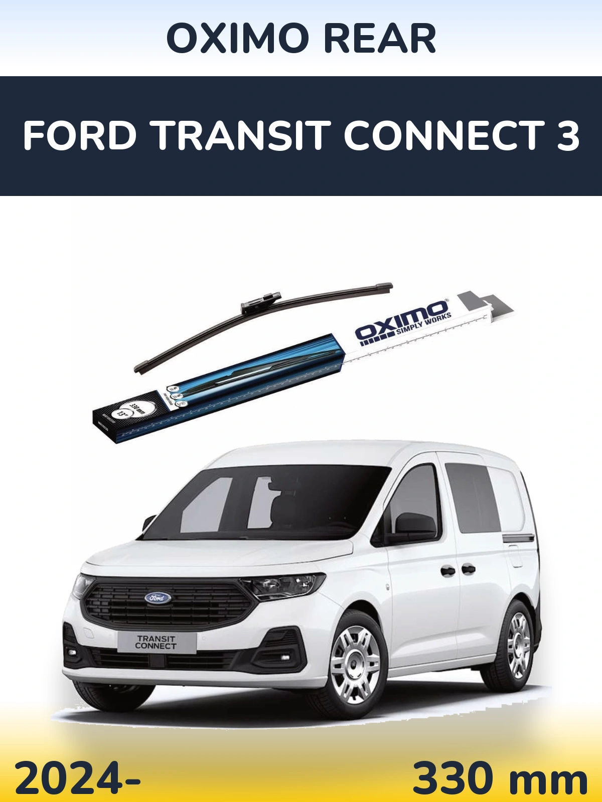 Задний дворник Oximo Rear 330 мм для Ford Transit Connect 3 2024-2026