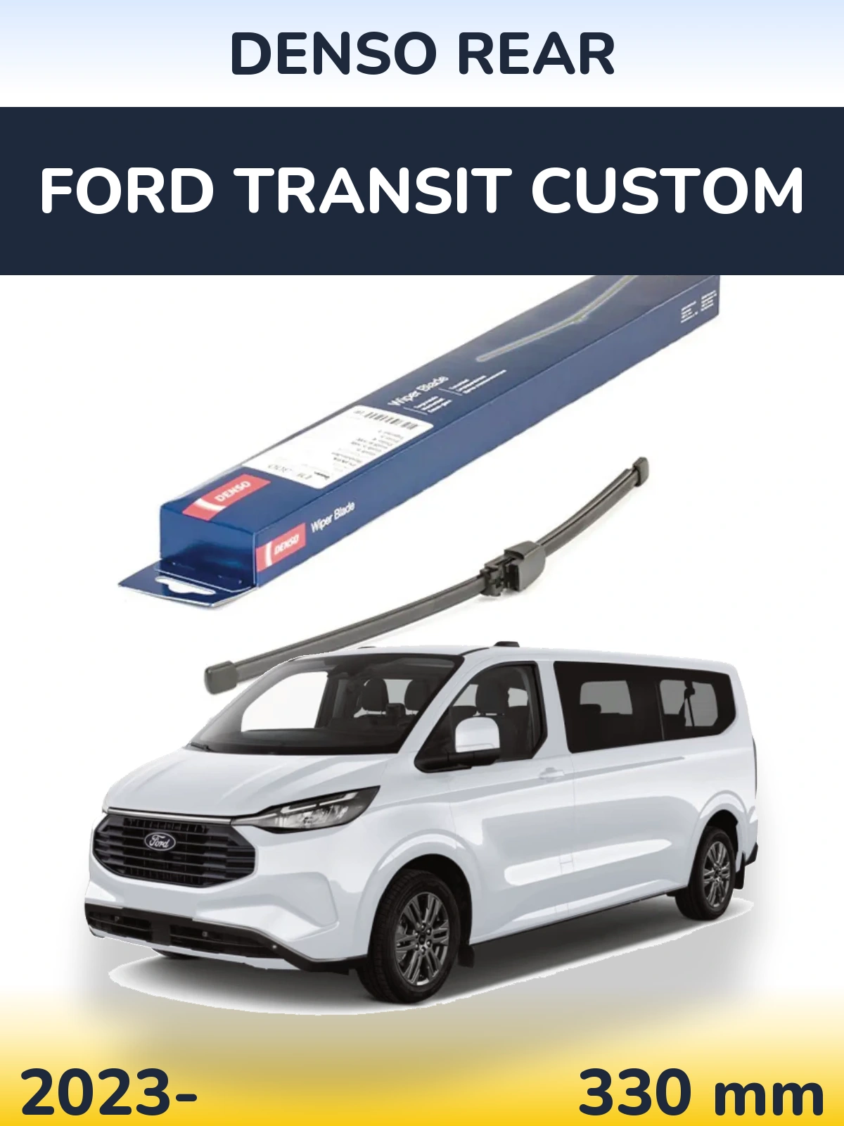 Rear wiper blade Denso Rear 335 mm for Ford Transit Custom 2023-2026