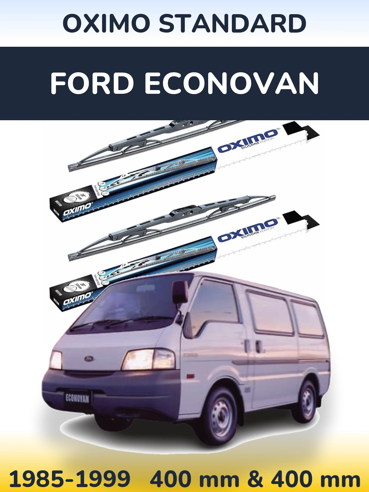 Комплект передних дворников Oximo Standard 400 & 400 мм для Ford Econovan 1985-1999
