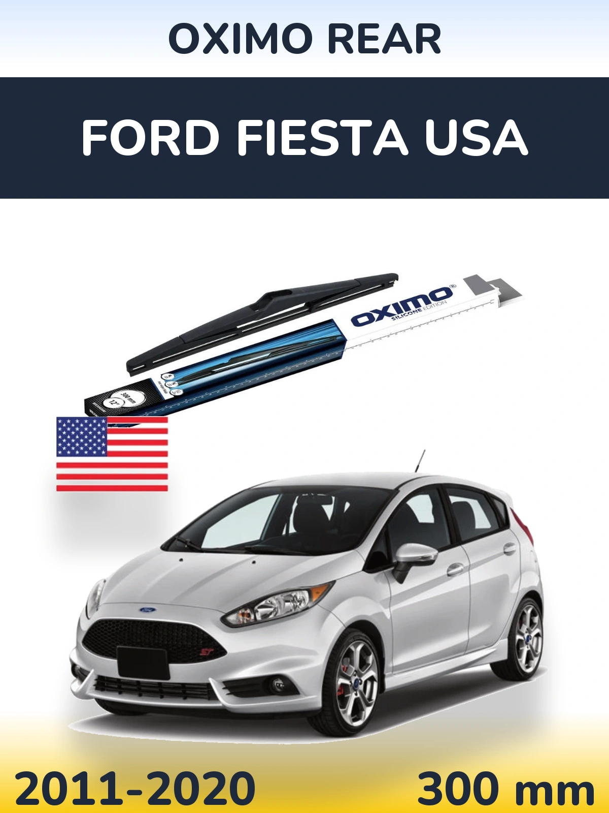 Rear wiper blade Oximo Rear 300 mm for Ford Fiesta USA 2011-2020