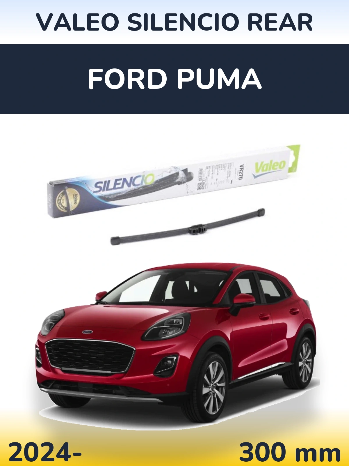 Rear wiper blade Valeo Silencio Rear 280 mm for Ford Puma 2024-2026