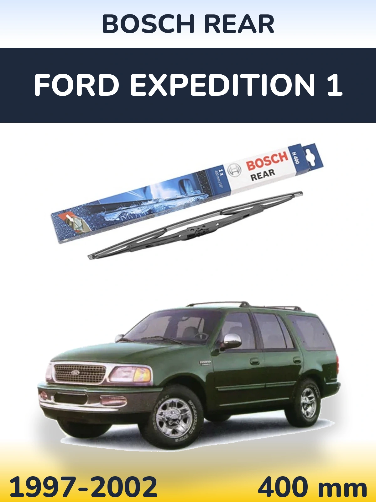 Rear wiper blade BOSCH Rear 400 mm for Ford Expedition 1 1997-2002