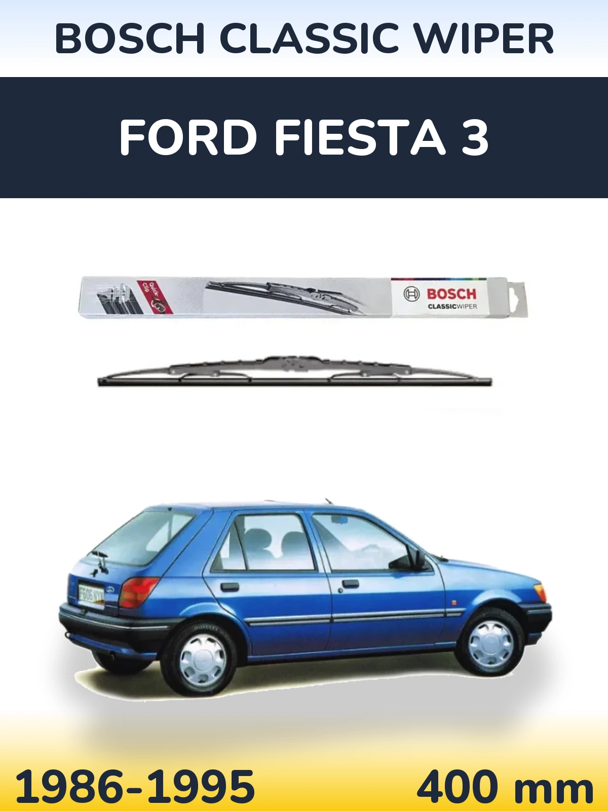 Задний дворник BOSCH Classic Wiper 400 мм для Ford Fiesta 3 1986-1995