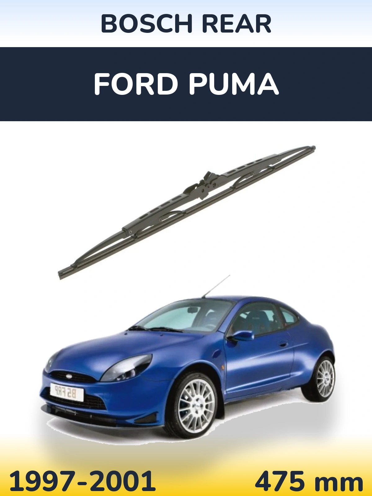 Задний дворник BOSCH Rear 475 мм для Ford Puma 1997-2001