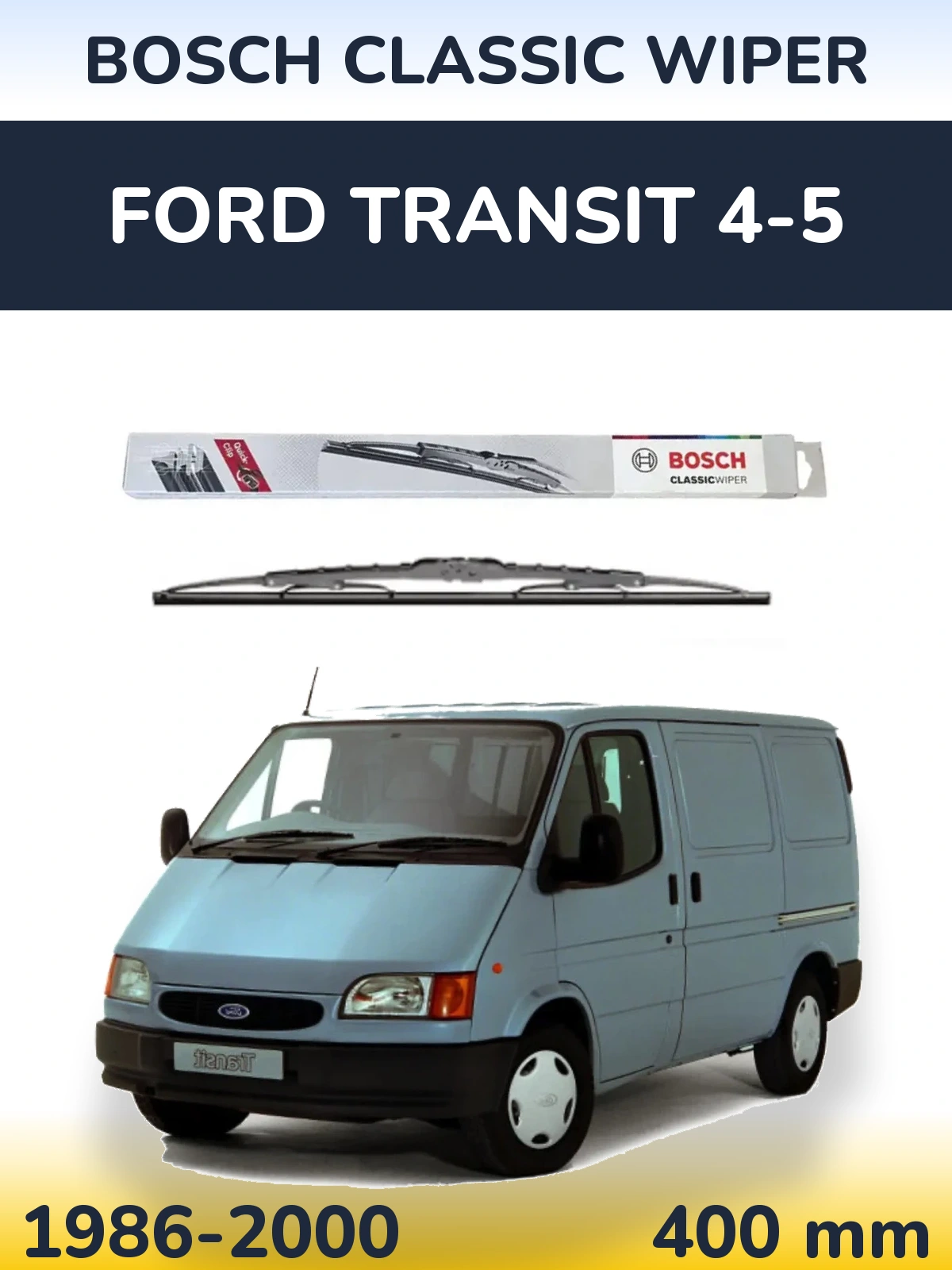 Задня щітка BOSCH Classic Wiper 400 мм для Ford Transit 4-5 1986-2000