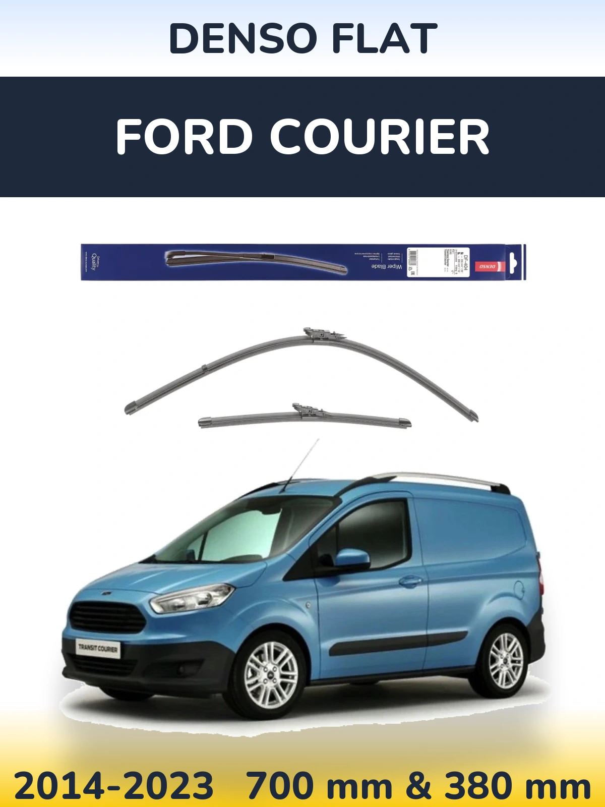 Комплект передніх щіток Denso Flat 700 & 380 мм для Ford Courier 2014-2023