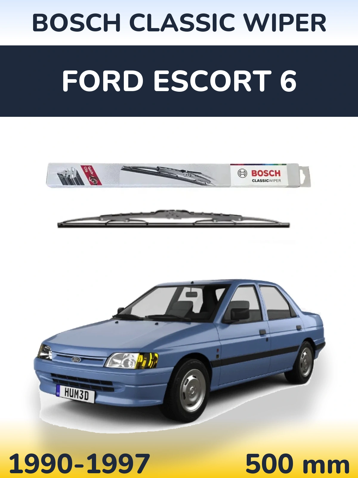 Задня щітка BOSCH Classic Wiper 500 мм для Ford Escort 6 1990-1997