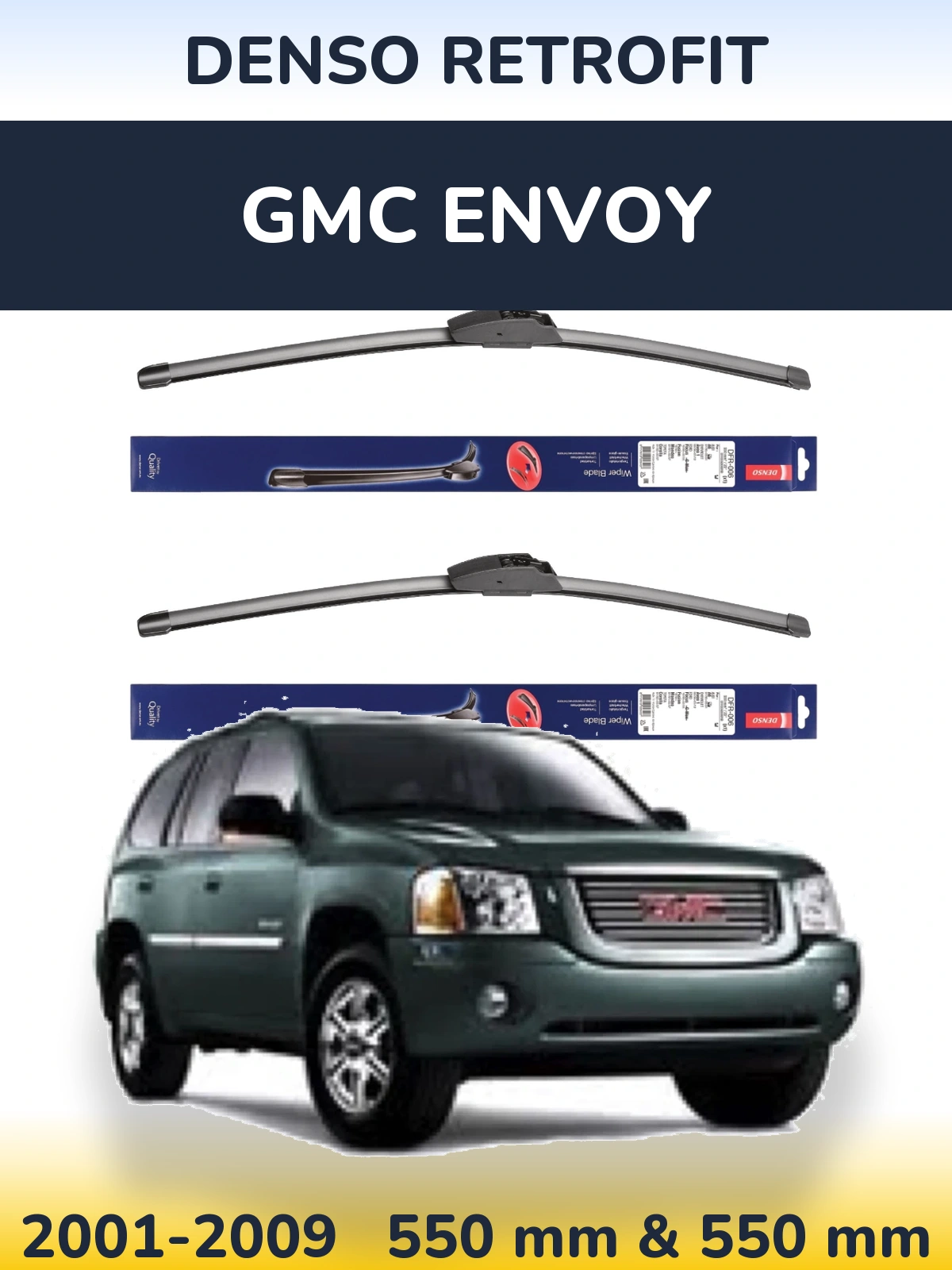 Комплект передних дворников Denso Retrofit 550 & 550 мм для GMC Envoy 2001-2009