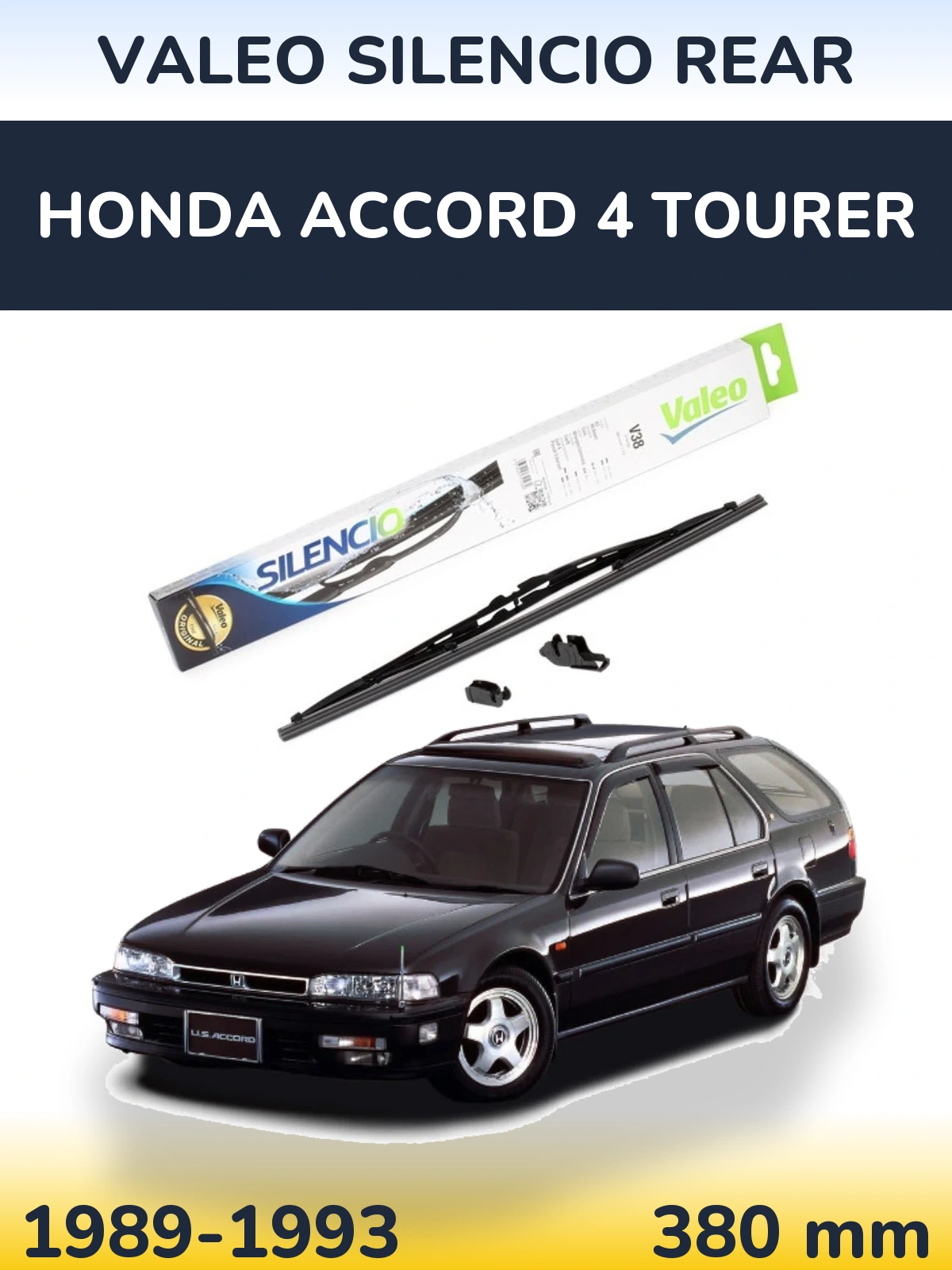 Задня щітка Valeo Silencio Rear 380 мм для Honda Accord 4 Tourer 1989-1993