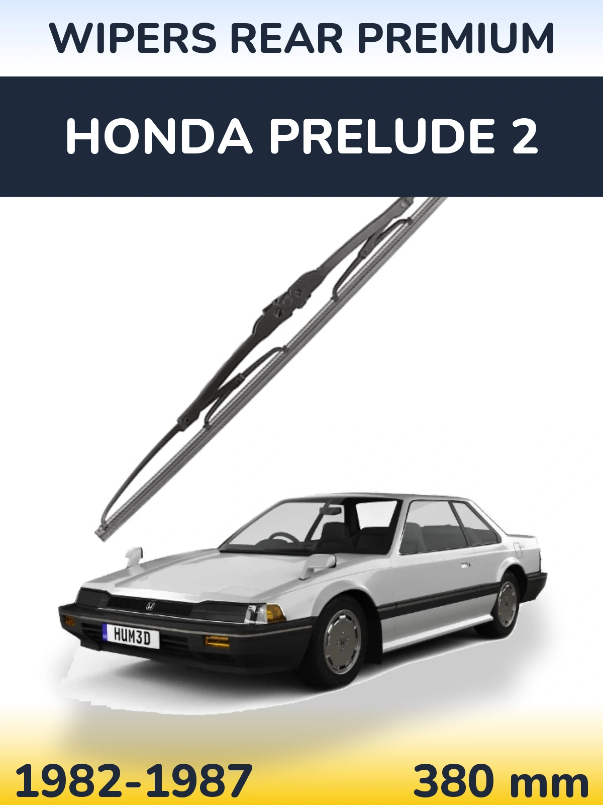 Задний дворник WIPERS REAR PREMIUM 380 мм для Honda Prelude 2 1982-1987