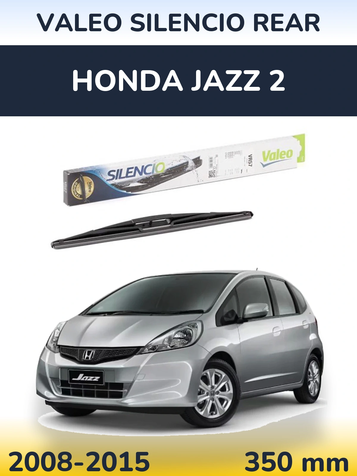 Rear wiper blade Valeo Silencio Rear 345 mm for Honda Jazz 2 2008-2015