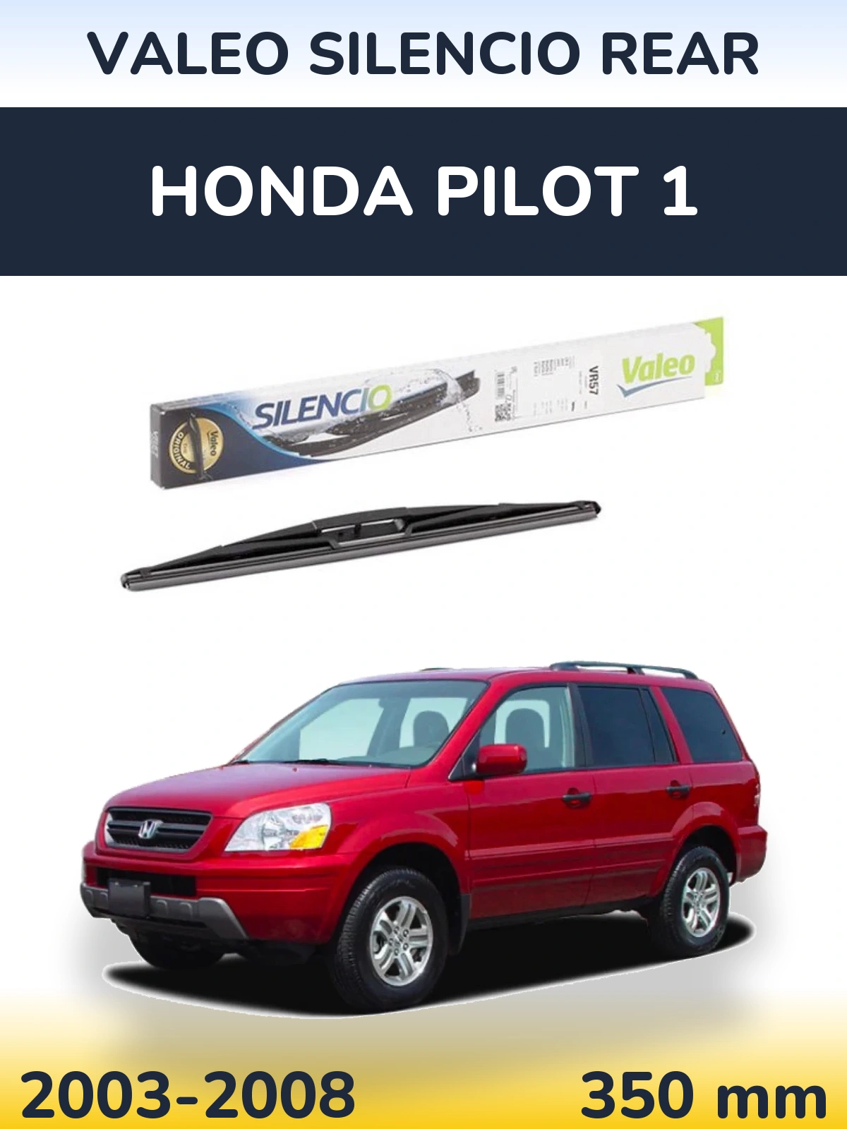 Rear wiper blade Valeo Silencio Rear 345 mm for Honda Pilot 1 2003-2008